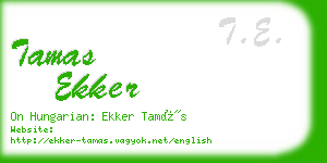 tamas ekker business card